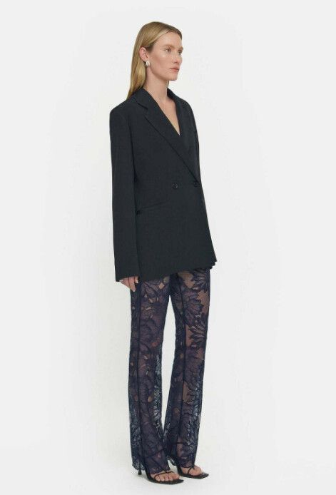 VIKTORIA & WOODS BELOVED LACE TROUSERS Size 4/XL/au14/uk14/us10 Navy Floral