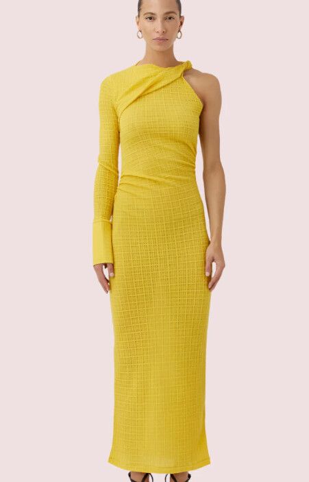 CAMILLA AND MARC Cypress Midi dress Size au8/us4/uk8/fr36 Textured Cut Out Wool