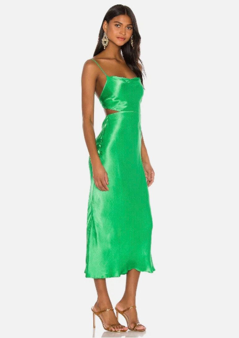 Bec & Bridge Loren Midi Dress in Emerald Green Size au8/us4/uk8/Small