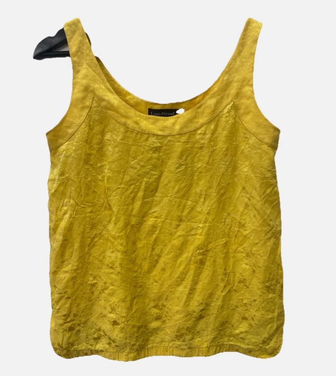 LOUIS FERAUD Yellow Slip Singlet Size M/au10/us6/uk10 Floral Vintage Summer Euro