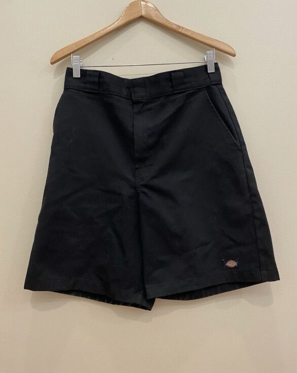 Dickies Black Cotton Crop Shorts Size W32 Casual Relaxed Summer Holiday