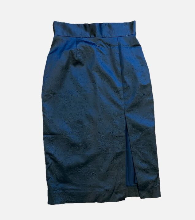 ZIMMERMANN Navy Battered Silky Mini Skirt Size 2/Medium Preppy Textured