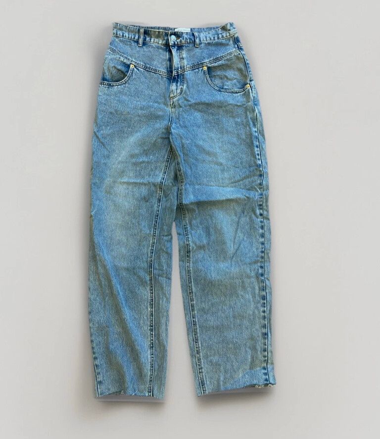 SCANLAN THEODORE DENIM BLUE JEANS Size aus8/US2/Small Cutoff High waisted Casual