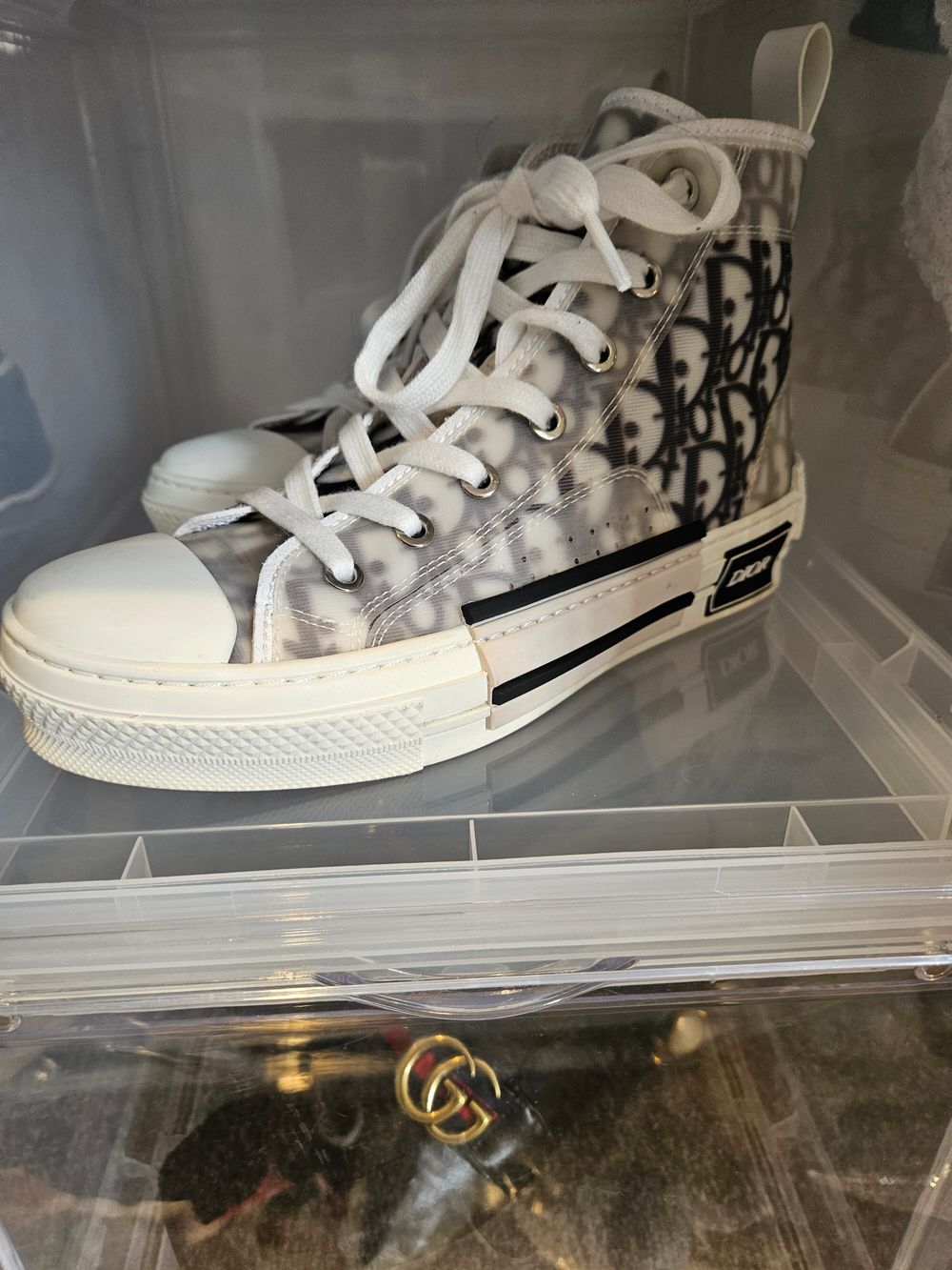 Dior White High Top Sneakers