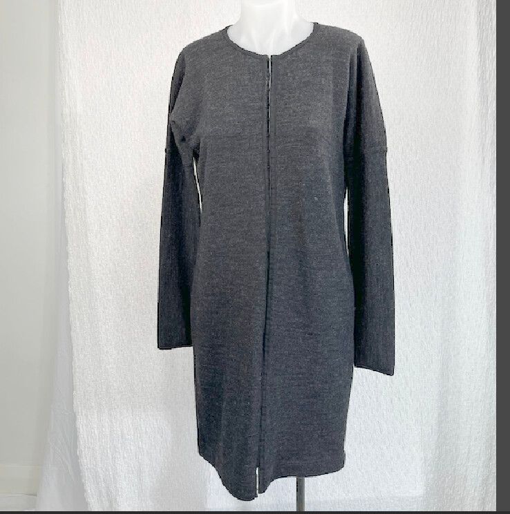 Grey 100% NZ wool knit dress
