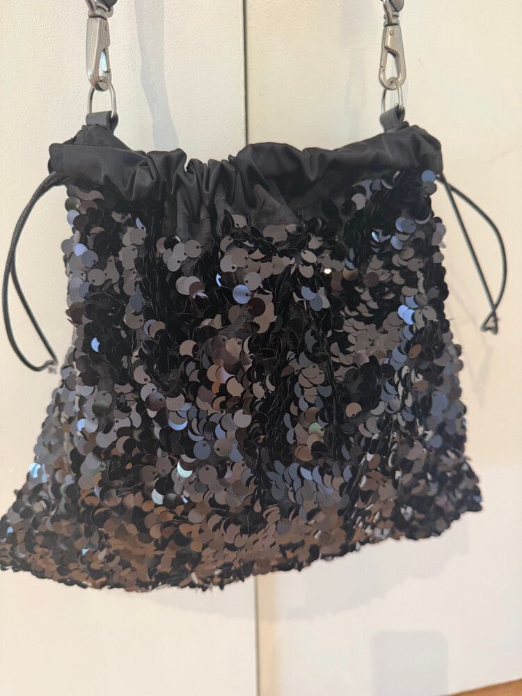 Junya Watanabe Black Sequin Bucket Bag