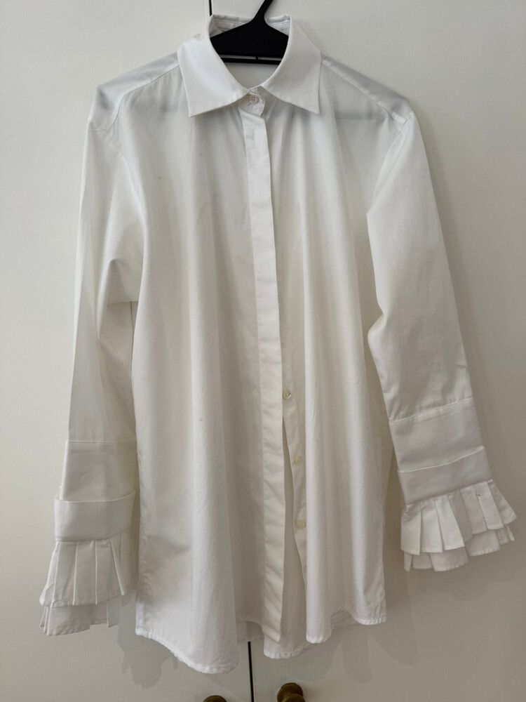 Maggie Marilyn White Shirt With Frill Cuff