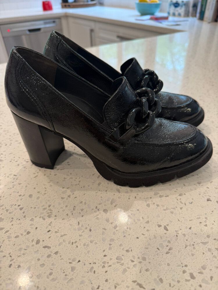 Paul Green Black Patent Leather Loafers