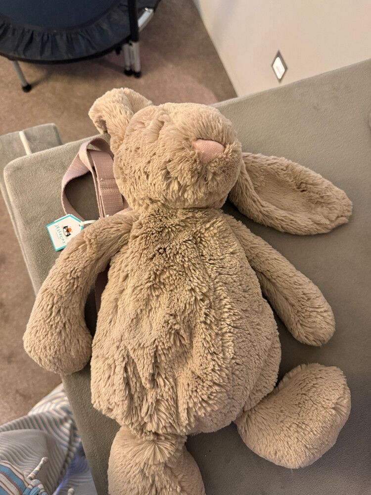 Jellycat, Bashful bunny backpack.