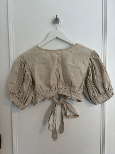 Linen Cropped Top