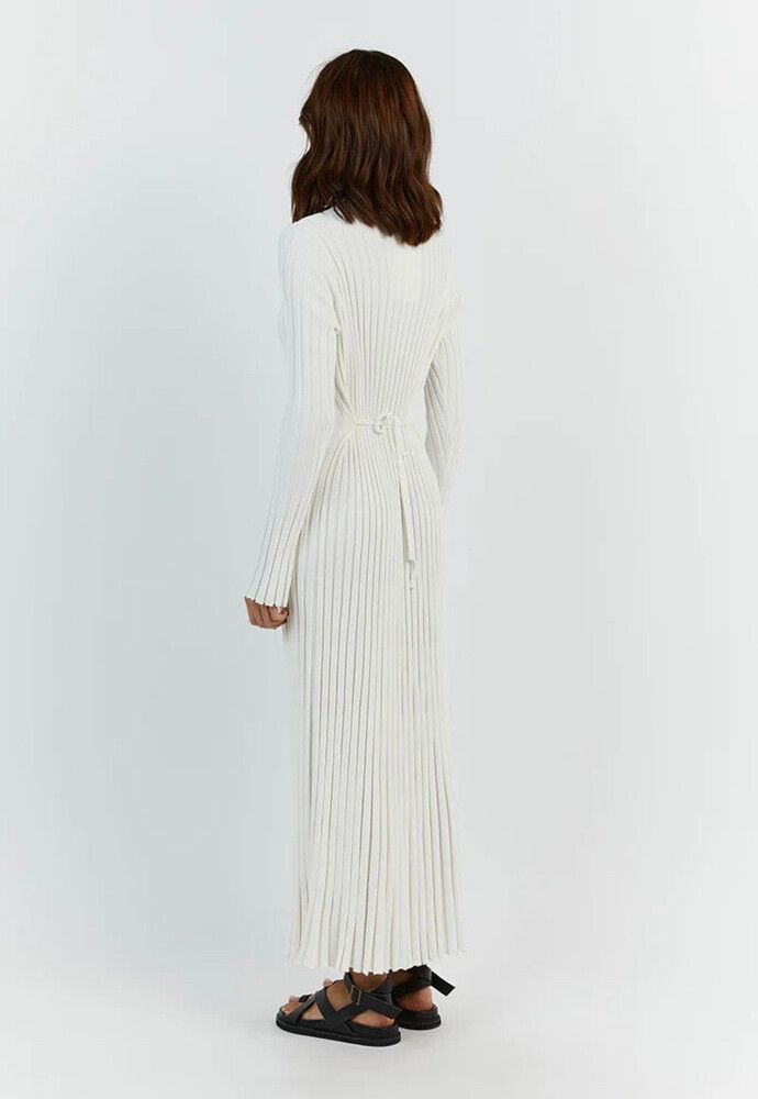 knee length dresses for ladies MAX IVORY KNIT MINI DRESS – DISSH main image 0