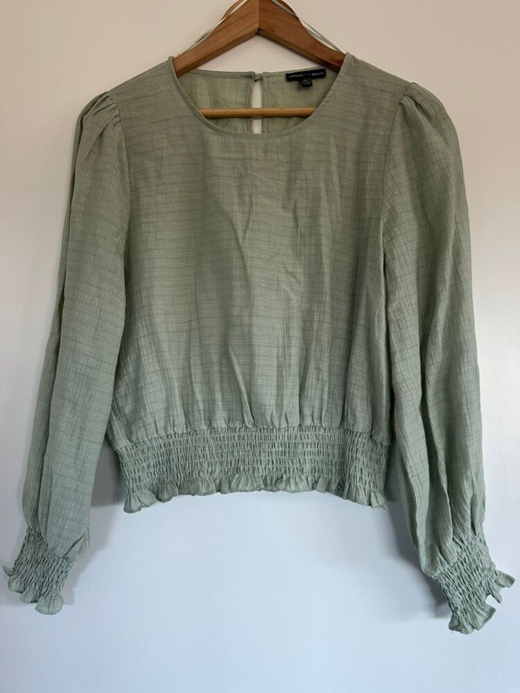 Among The Brave Green Long Sleeve Top