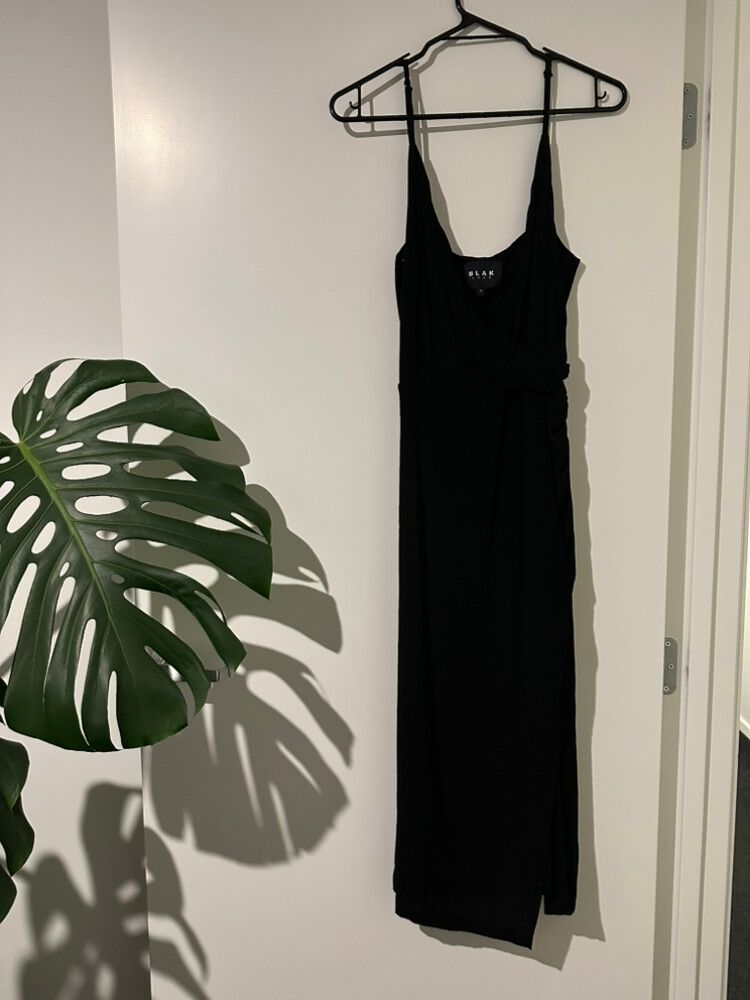 Blak black bridesmaid dress