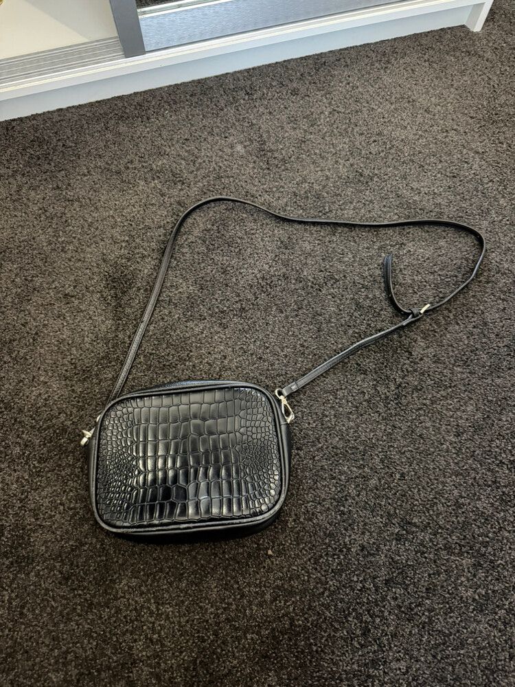 Leathrr Black Crossbody Bag
