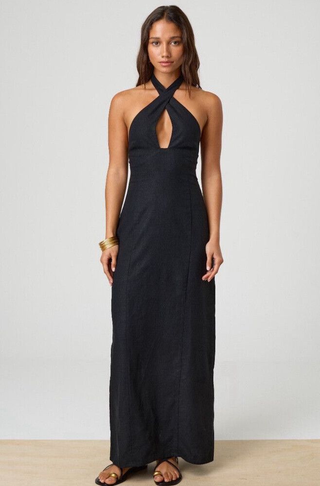 Glassons - Black Halter Neck Dress on Designer Wardrobe Glassons - Black Halter Neck Dress on Designer Wardrobe