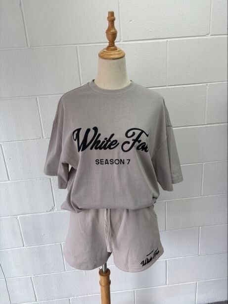 White Fox Grey Matching Set