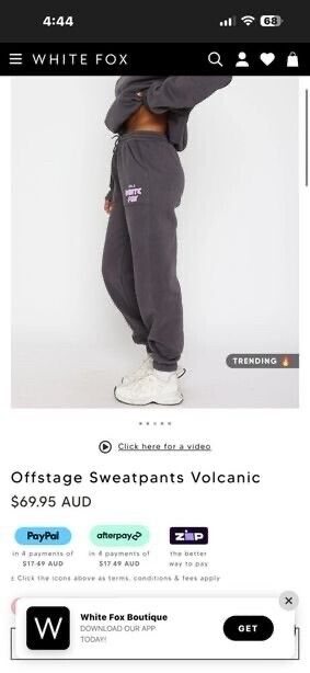 White Fox Grey Sweatpants