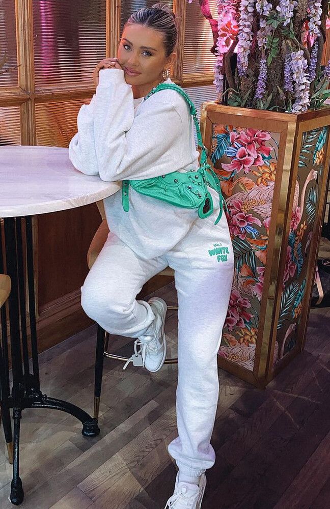 White Fox Glacier Grey Sweatpants