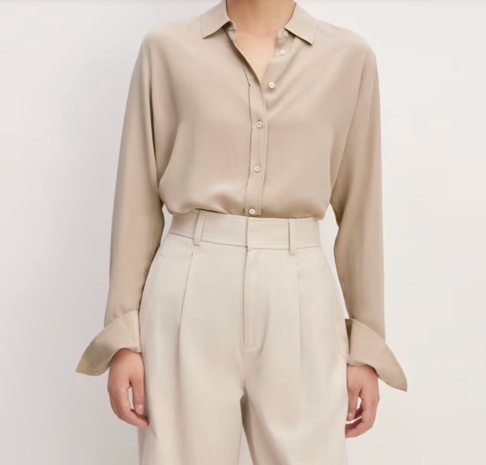 Washable Clean Silk Relaxed Shirt
