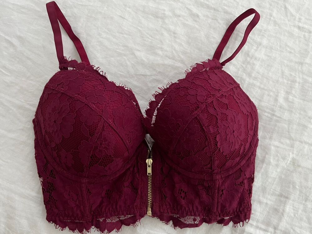 Bras N Things Burgundy Lace Bra