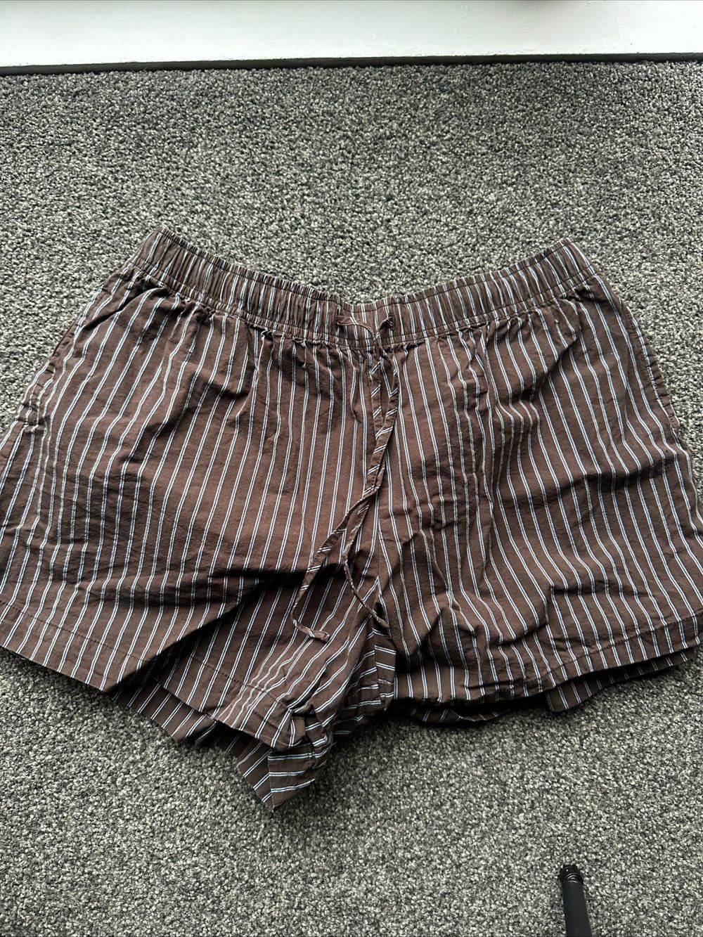 Glassons Brown Striped Shorts