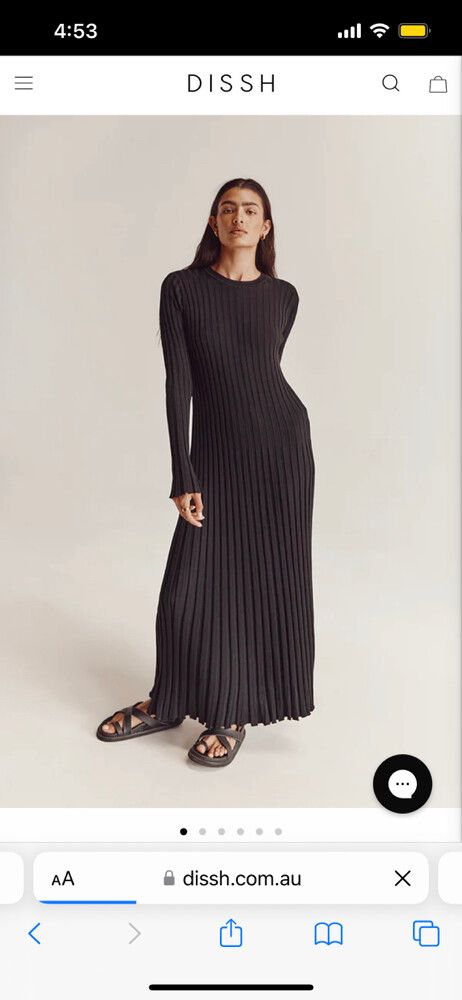 DISSH - Ada Black Long Sleeve Midi Dress on Designer Wardrobe