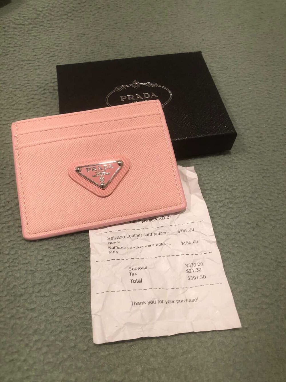 Prada Pink Saffiano Card Holder