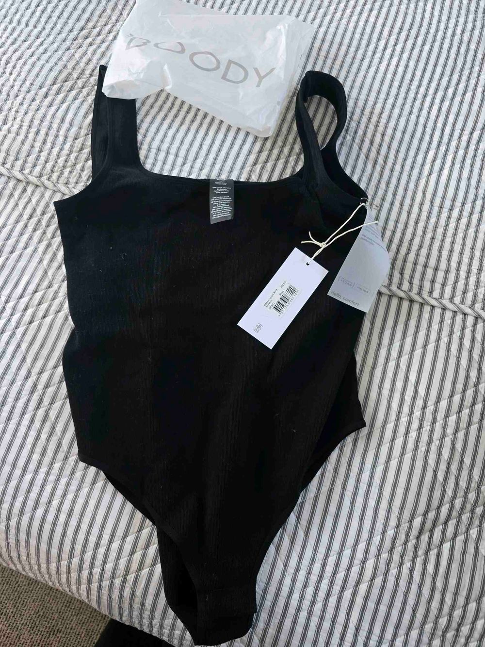 Boody ribbed square neck bodysuit