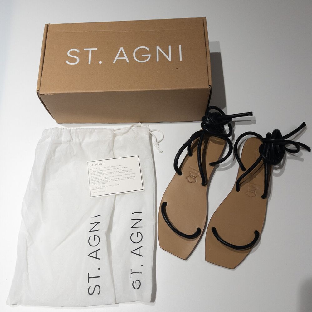 St. Agni Asami Sandals Black  Size EU 38 New with Box