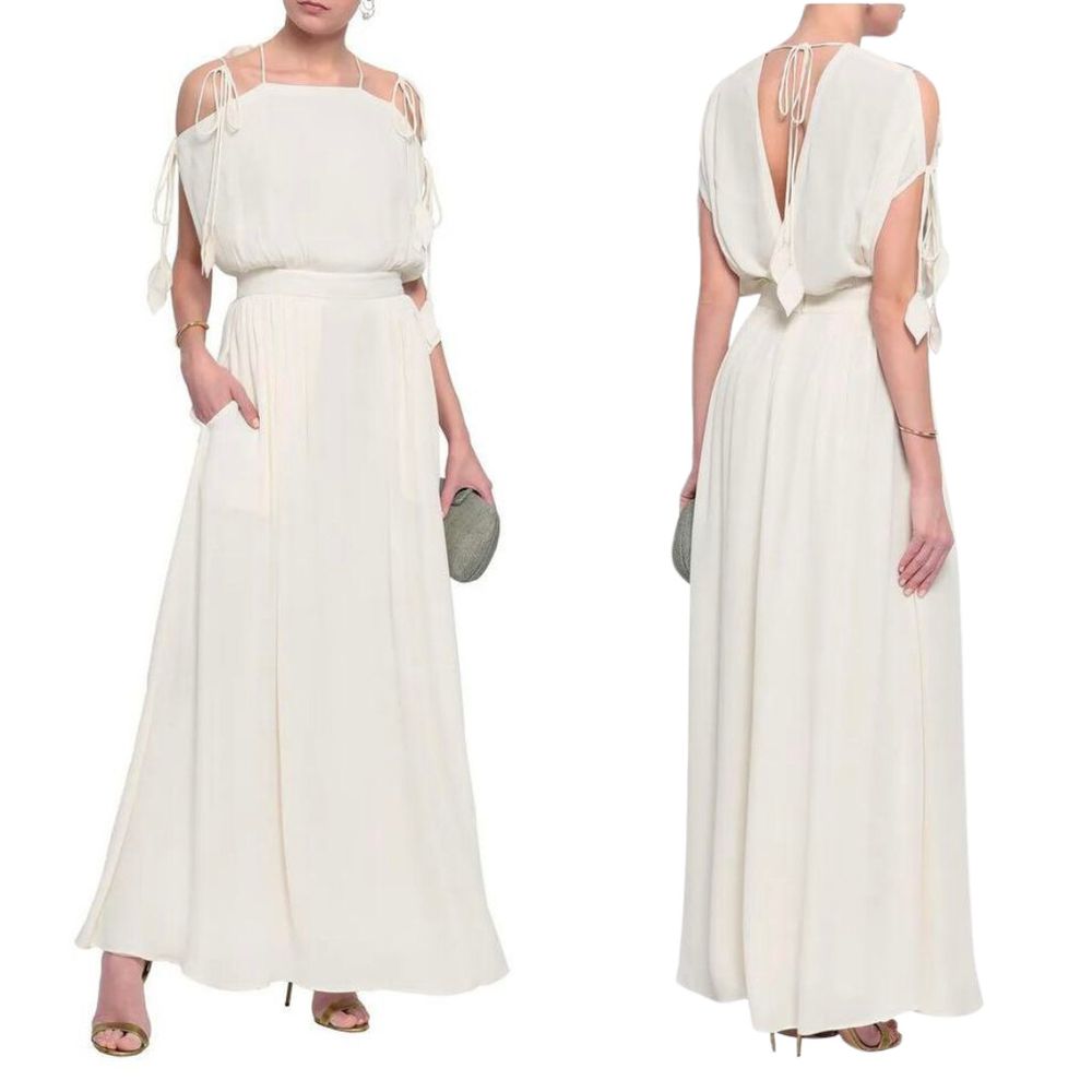 Tory Burch Maxi Dress  Ivory US 0 /XS  / AU 6  / UK 6  / EU 34  NWT