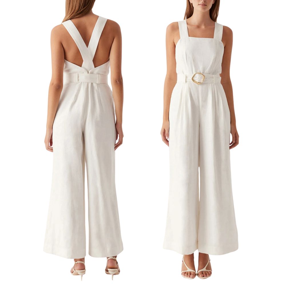 Aje Vista Cross Jumpsuit Ivory  AU 4 / US 0 / UK 4 / EU 32  XS  NWT