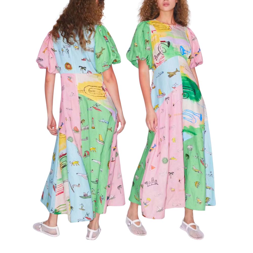 Alémais Jet Midi Dress Multi AU10 / UK10 / US6 / EU38 / M - NWT