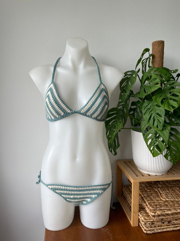 handmade crochet cotton bikini set