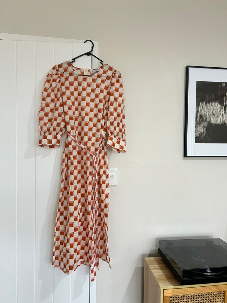 Stella + Gemma Checkered Midi Dress