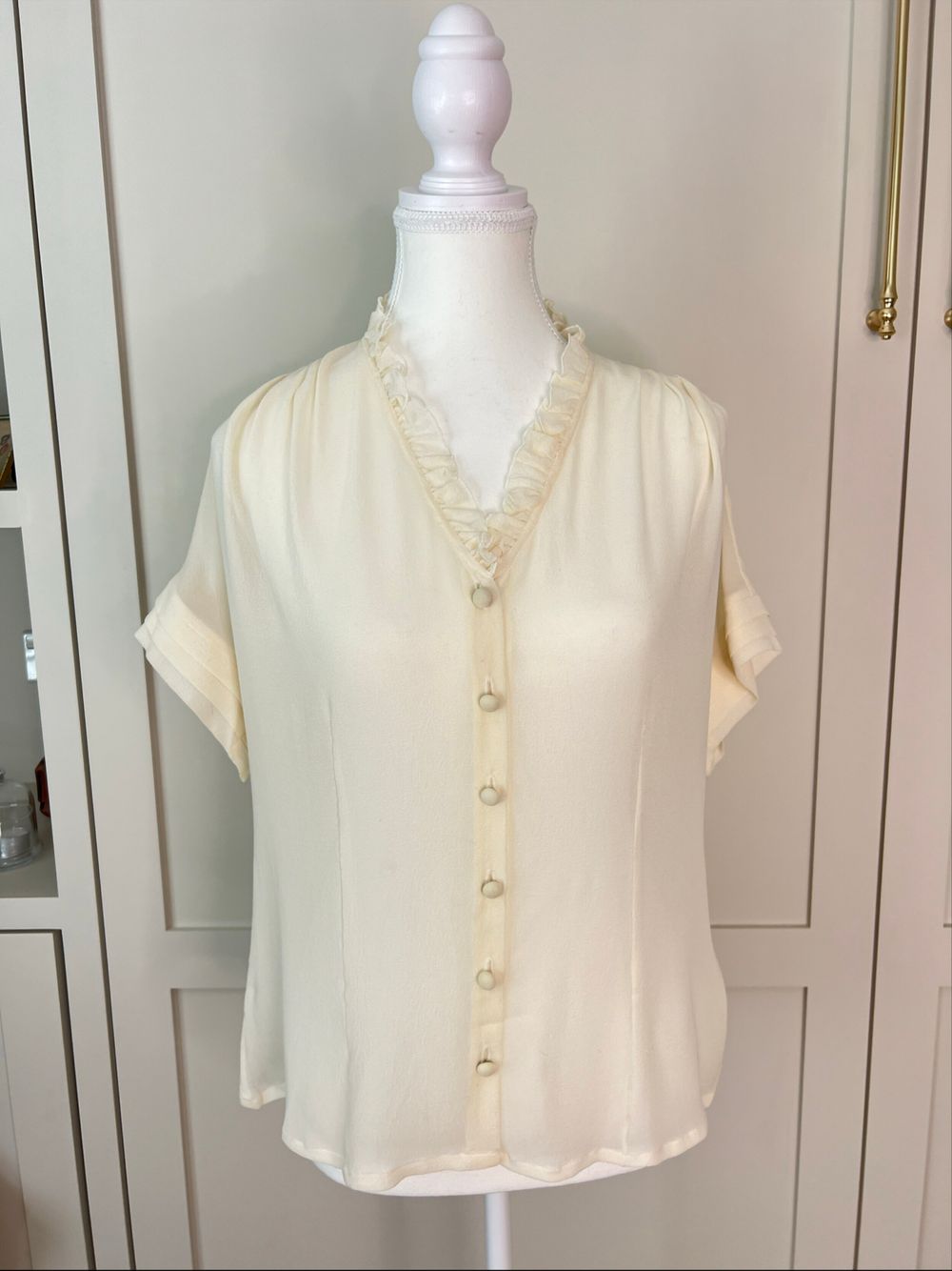 Ashley Fogel Cream Silk Blouse