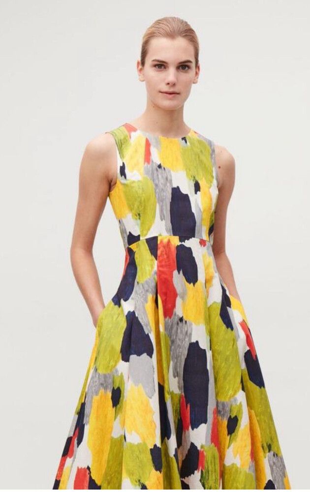 COS Assymetrical hem midi dress
