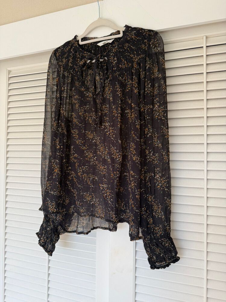 MAX Floral print long sleeve blouse