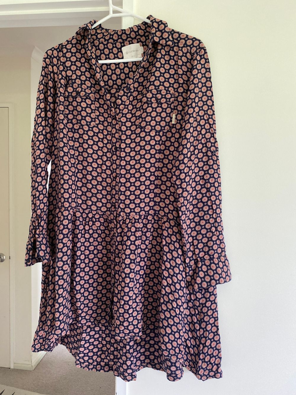Element Navy Printed Shirt Dress
