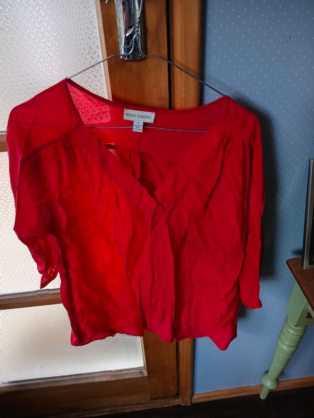 Anne Mardell Red Long Sleeve Blouse