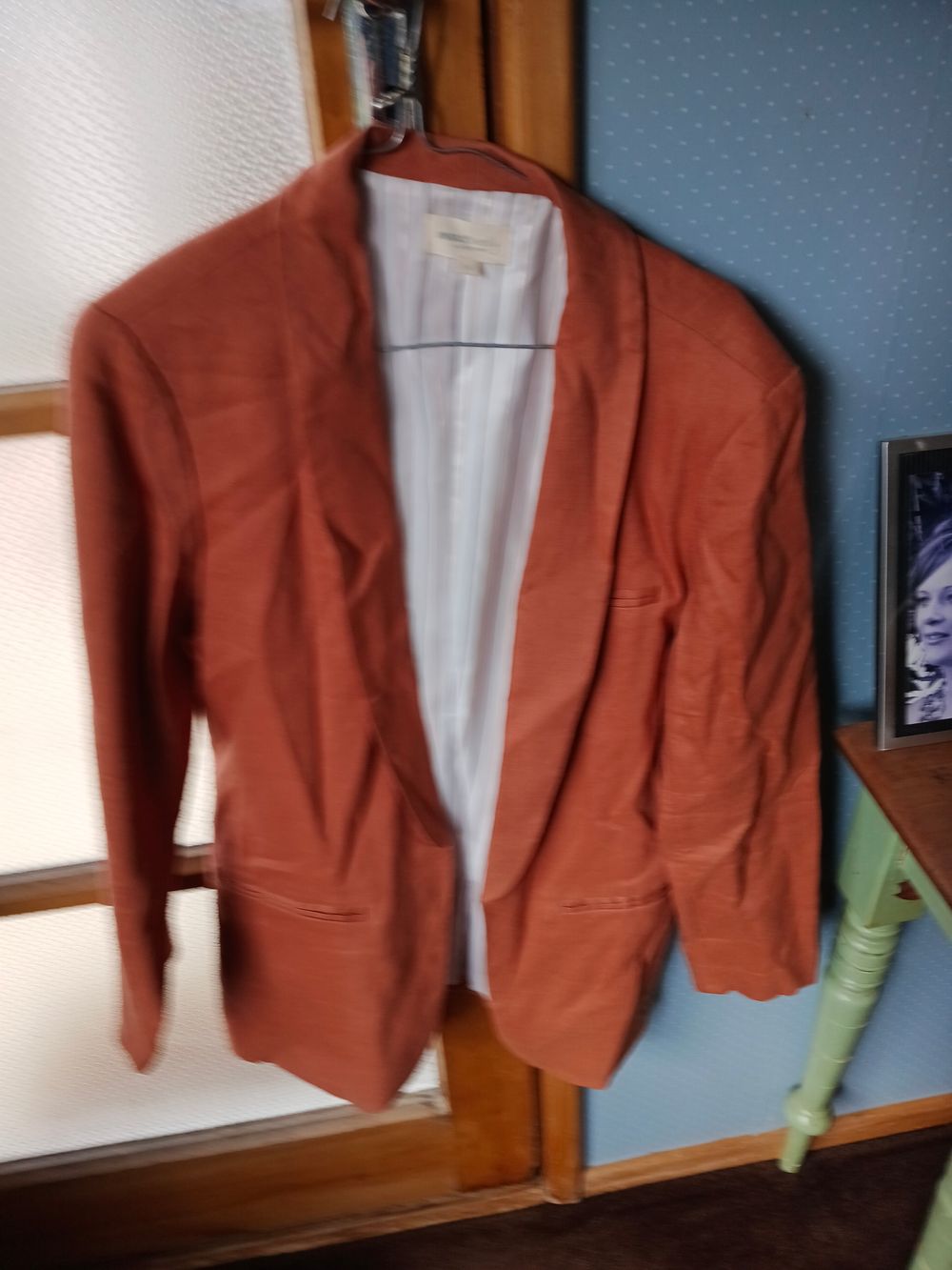 Madly Sweetly Rust Open Front Blazer