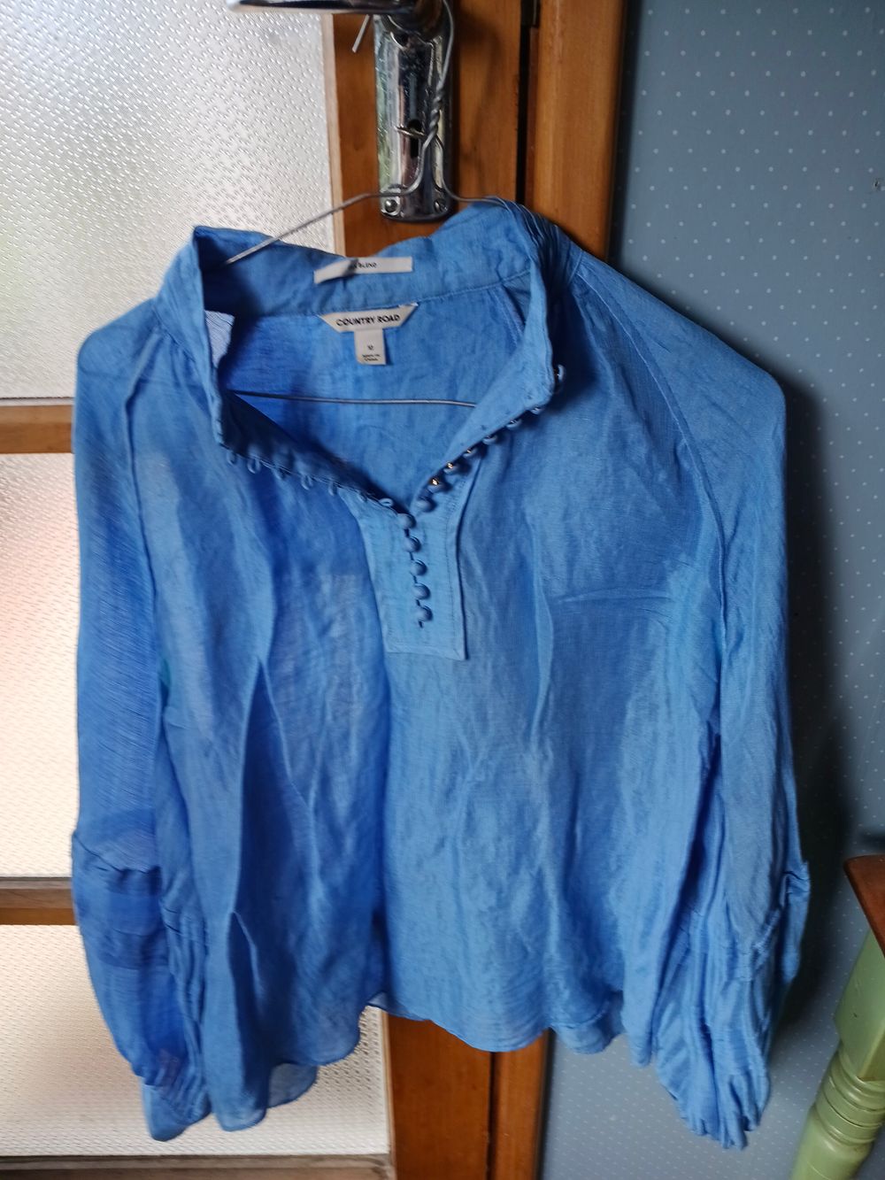 Country Road Blue Silk Blend Shirt