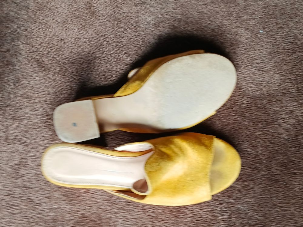 Yellow Suede Mules