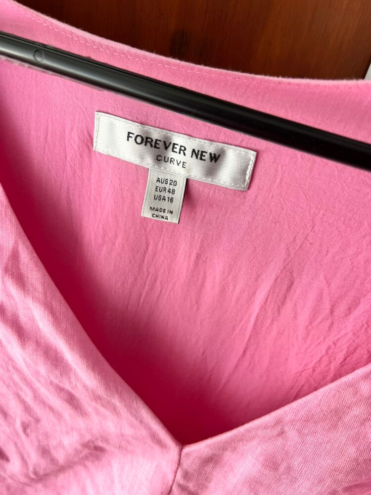 Forever New - Pink Linen Dress With Pockets on Designer Wardrobe