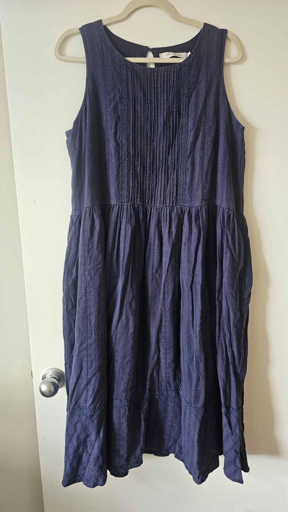 Midi Navy 100% Cotton Isle of Mine Dress 'M/L'