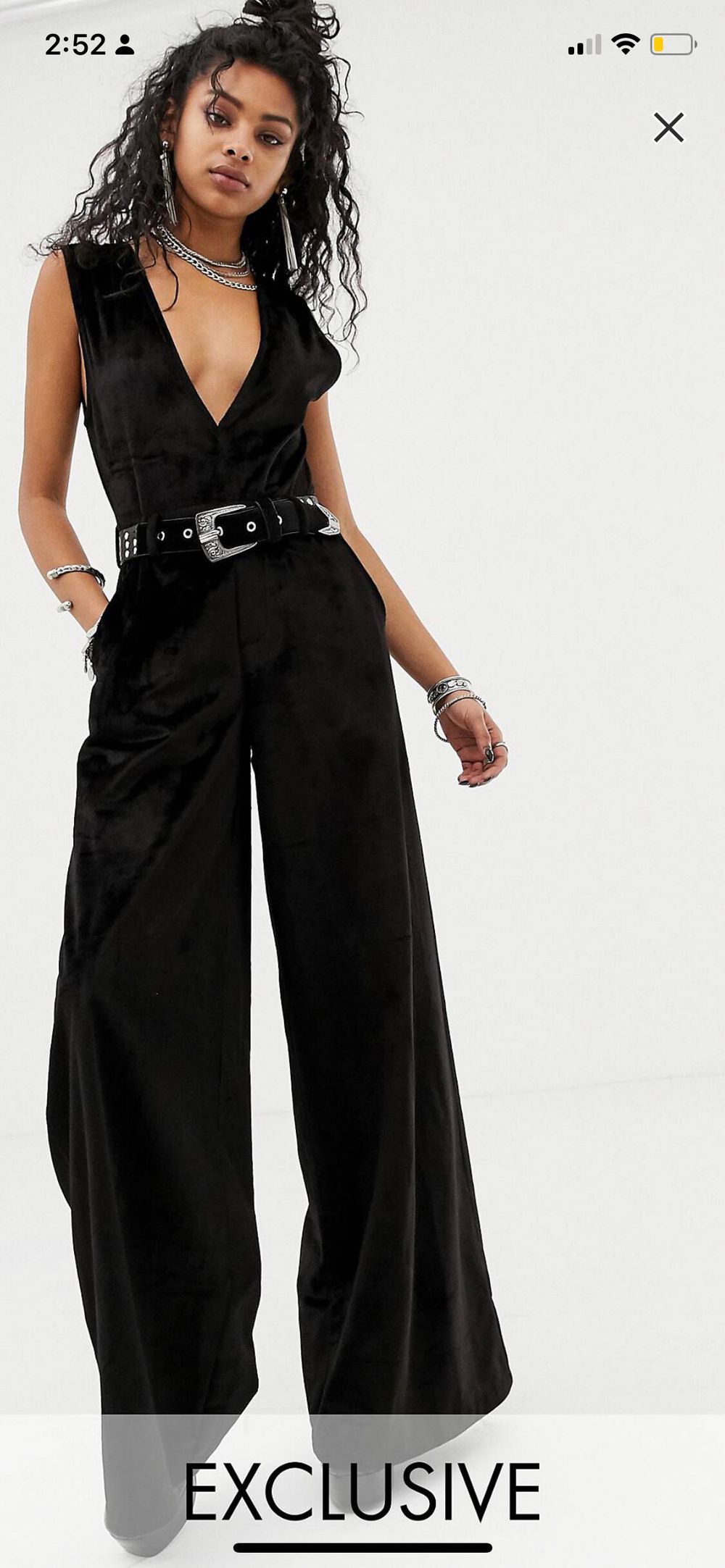 Sacred Hawk Black Velvet Jumpsuit