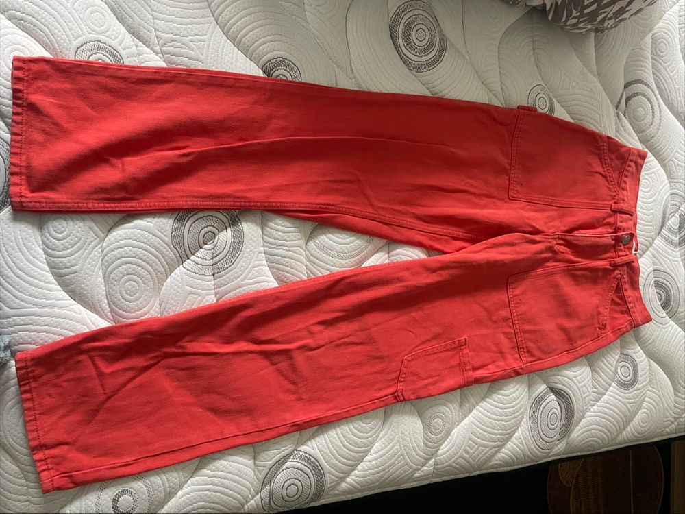 orange cargo jean