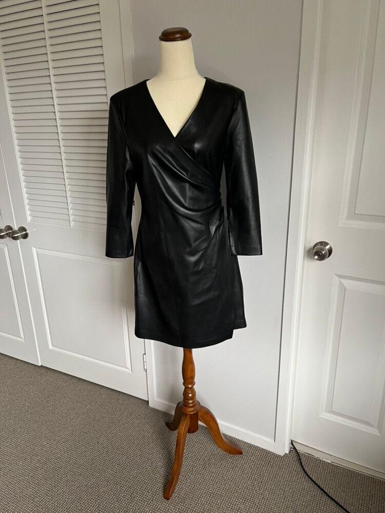Cute Faux Leather LBD