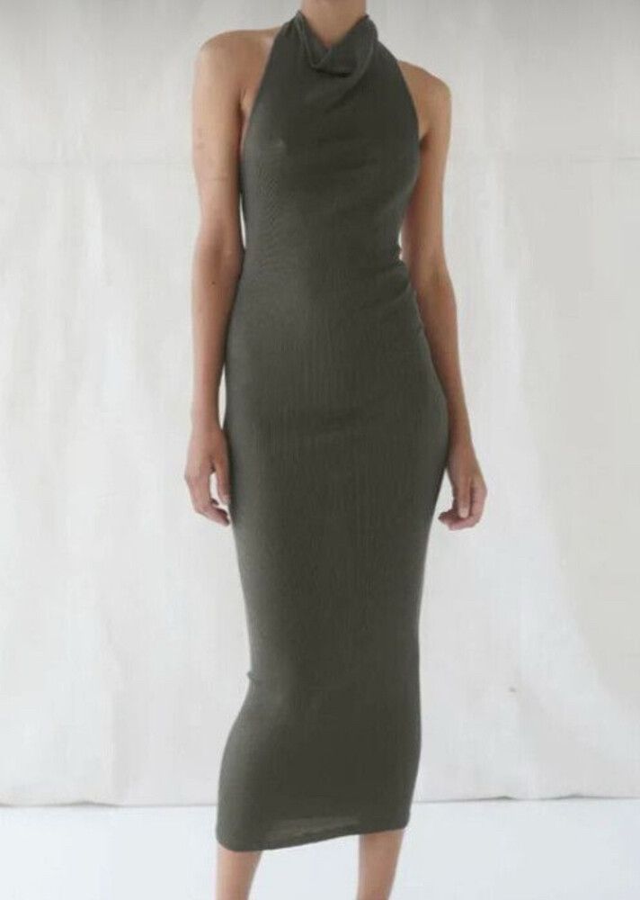 green emerald velvet dress Paris Georgia // Green Faux Leather Ruffled Dress  VSP Consignment