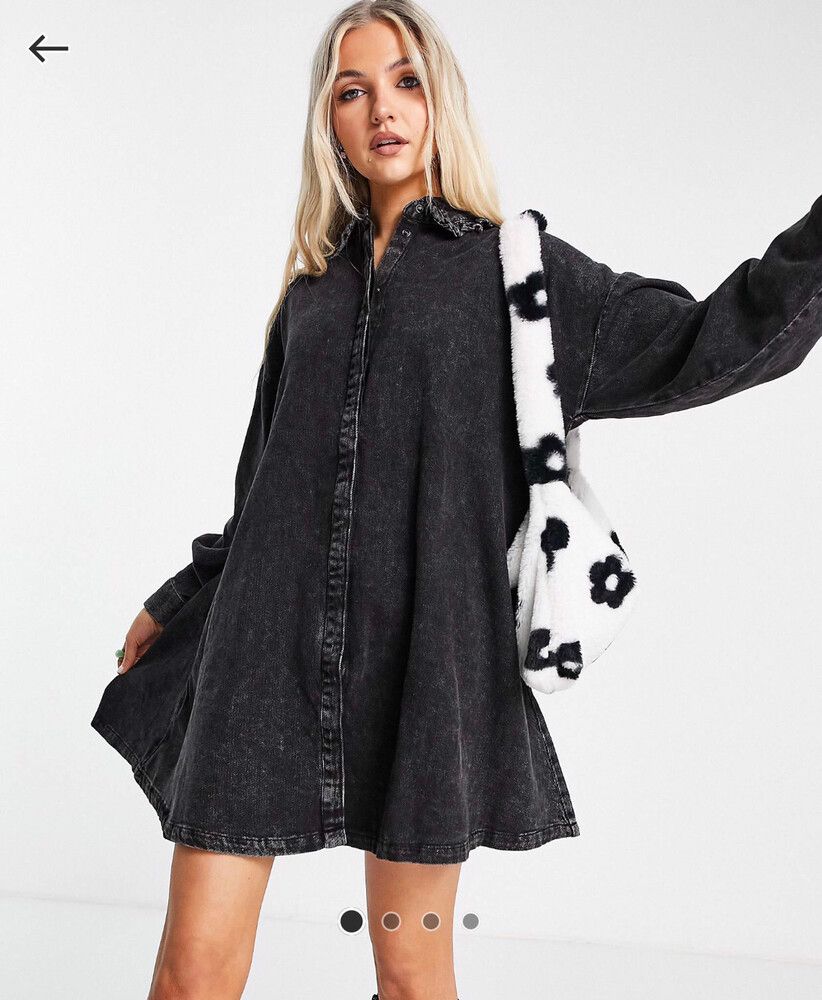 Noisy May - Noisy May Black Soft Denim Shirt Dress With Pockets on Designer  Wardrobe