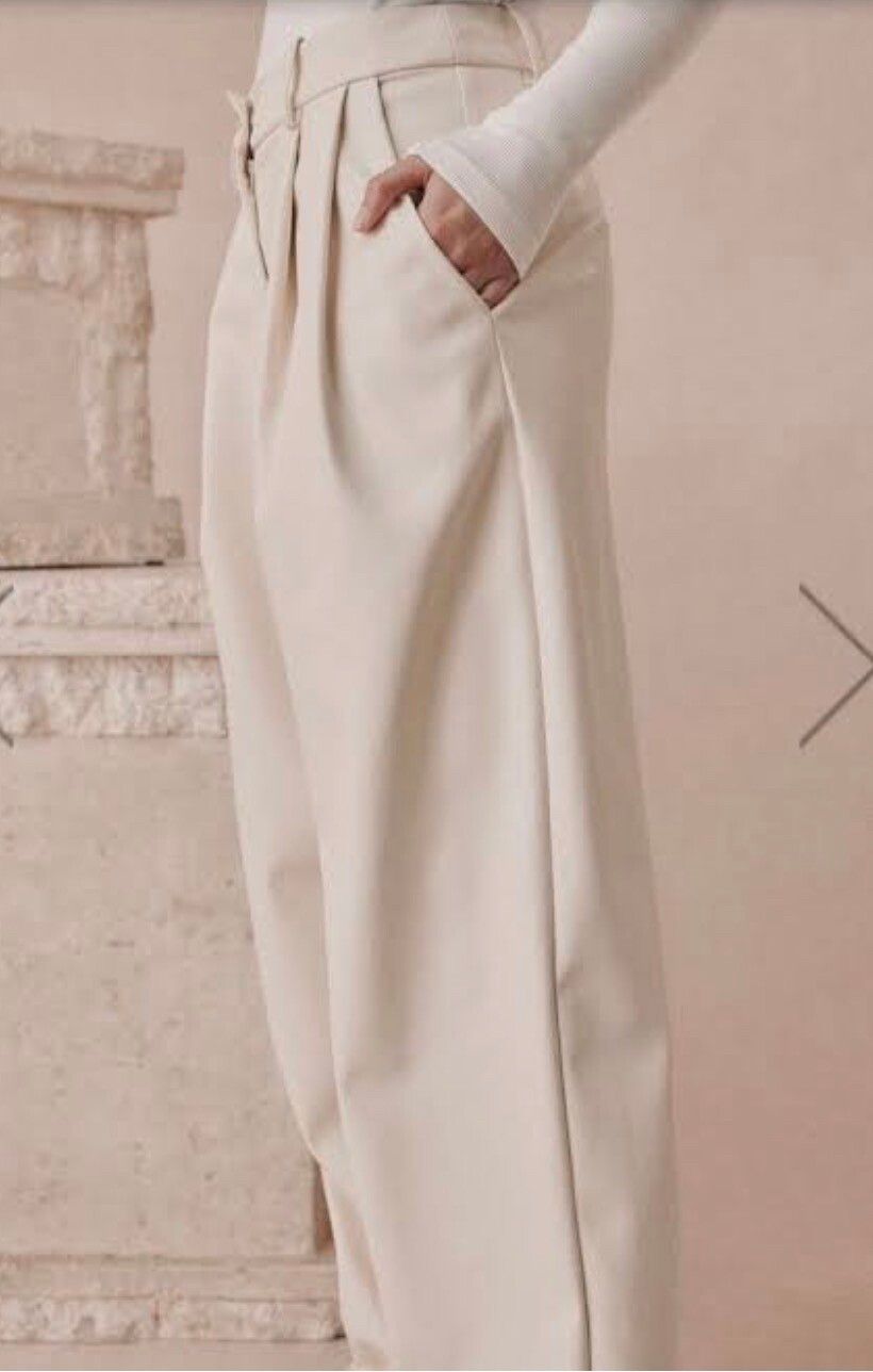 Caitlin Crisp white leather pant
